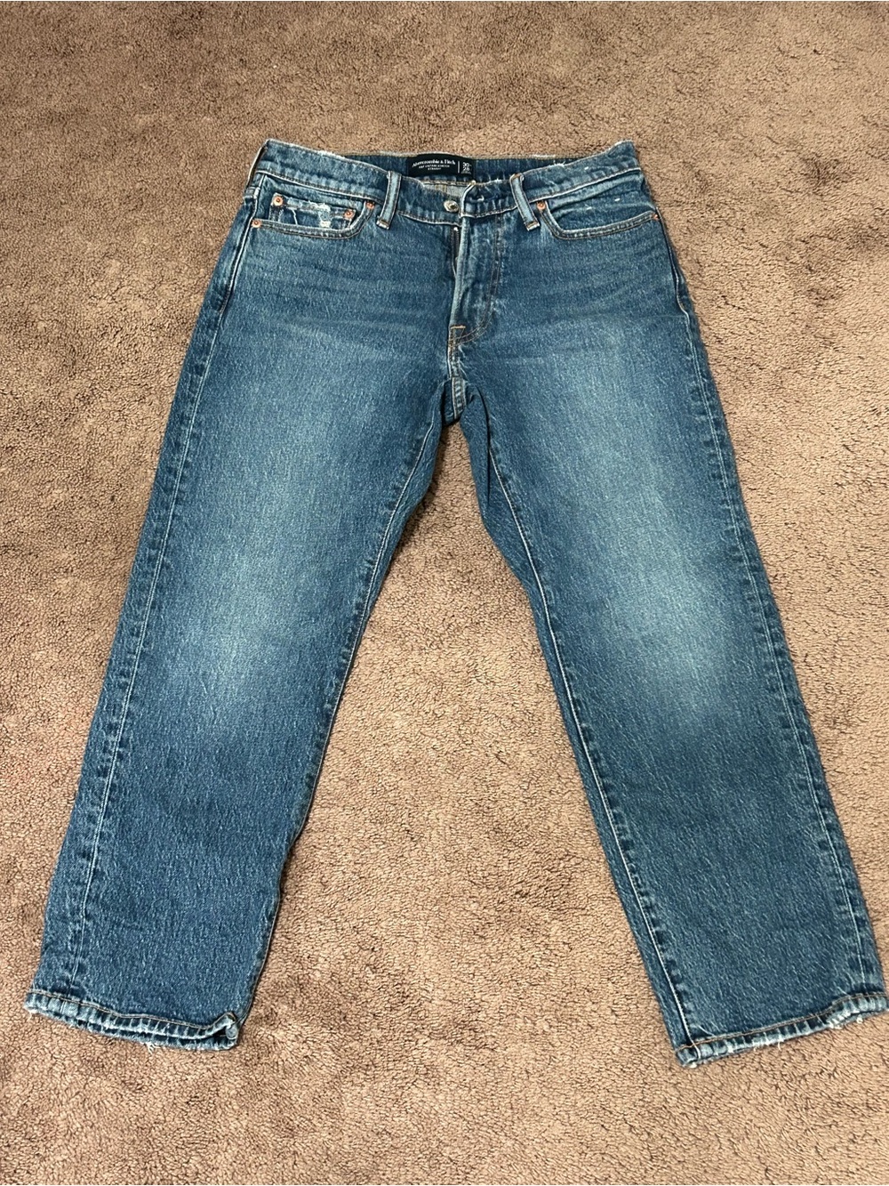 Abercrombie & Fitch Men's Relaxed Blue Jeans